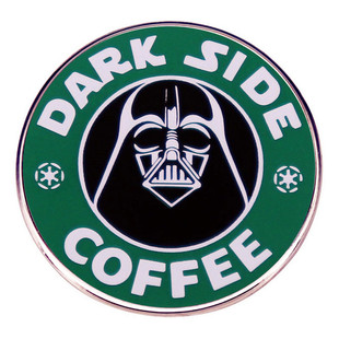 Darth Vader black warrior brooch Jesus Warrior coffee lovers pin badge metal alloy badge accessories