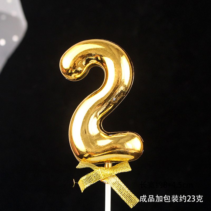 Decoración digital para pasteles 0-9, 3D oro/rosa, inserto para cumpleaños – Mayorista de Yiwu image 12