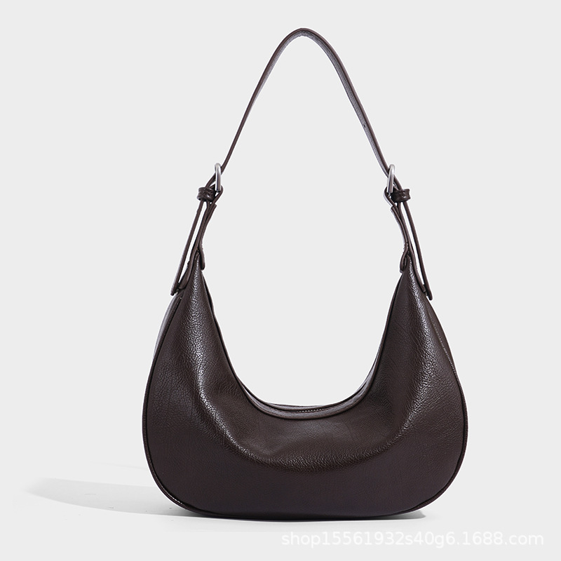 Niche Designer Crescent Hobo Bag Commuter Shoulder Underarm Bag For Women 2026 New Simple Soft Leather Crossbody Bag - Thumbnail 7