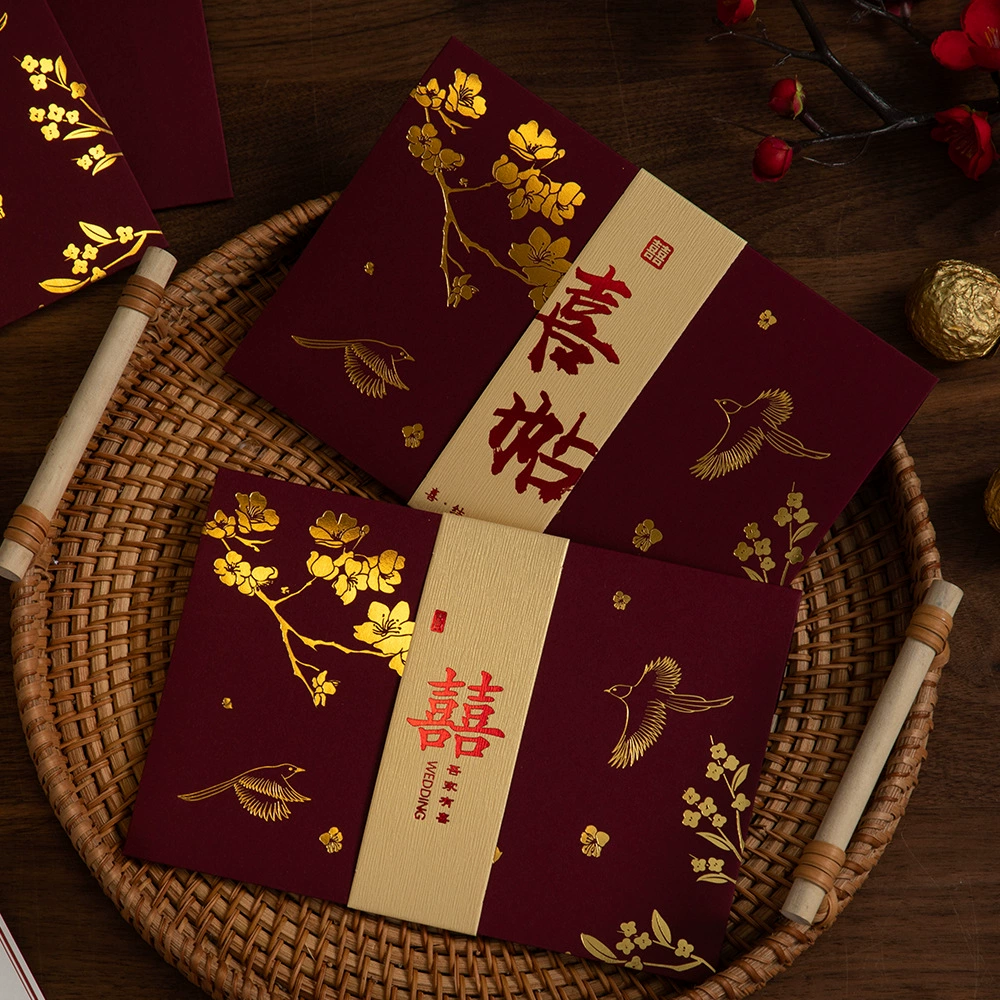 Свадебные приглашения 2024 новые свадебные приглашения ретро высокого уровня свадебные банкеты Бумажные принты приглашения оптом