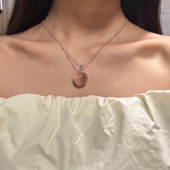 绿澜晶 天然白水晶吊坠 小灯泡项链万能扣轻奢高级感小众时尚配饰