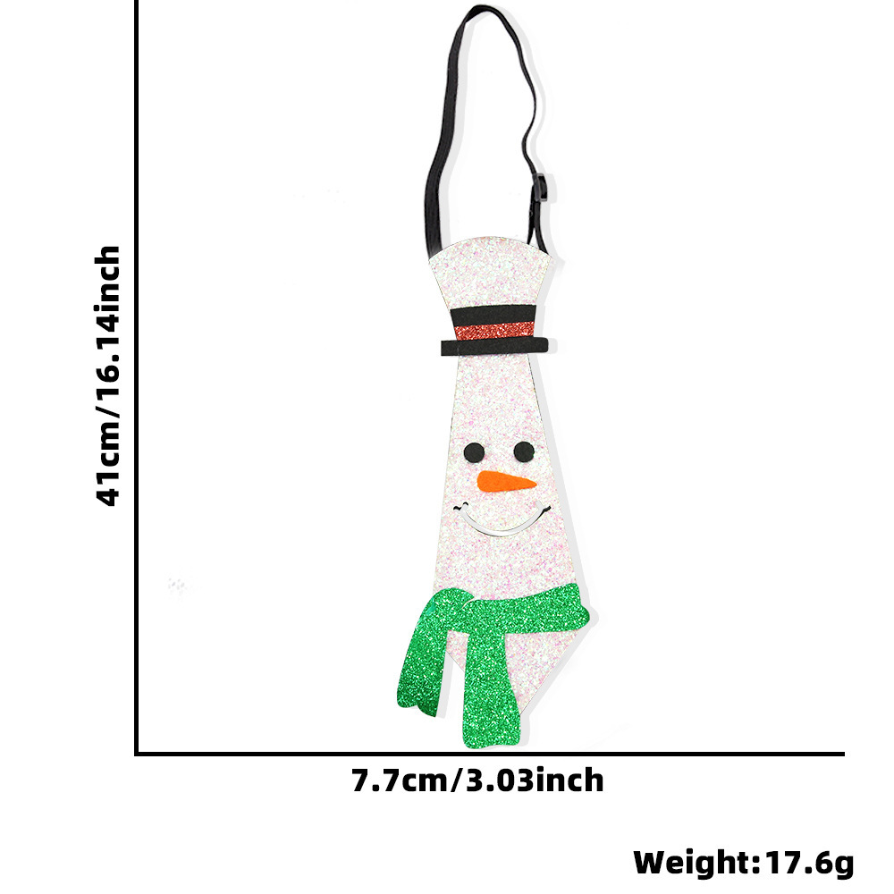 Navidad corbata infantil caricatura Papá Noel Alce árbol de Navidad muñeco de nieve accesorios de fiesta regalos para niños