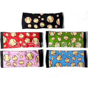 European and American sports hair band yoga sweat band men and women running fitness headband elastic cotton headscarf solid color headband hair accessories
