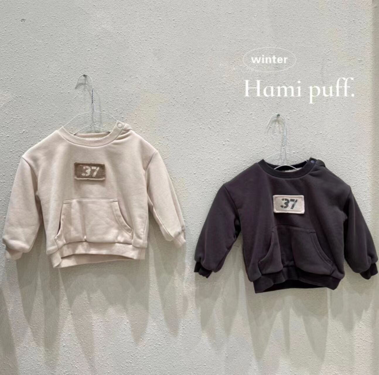 Ropa engrosada para Bebés Ropa de salida para bebés Otoño e Invierno estilo coreano ropa para niños bebé suéter forrado de lana image 1