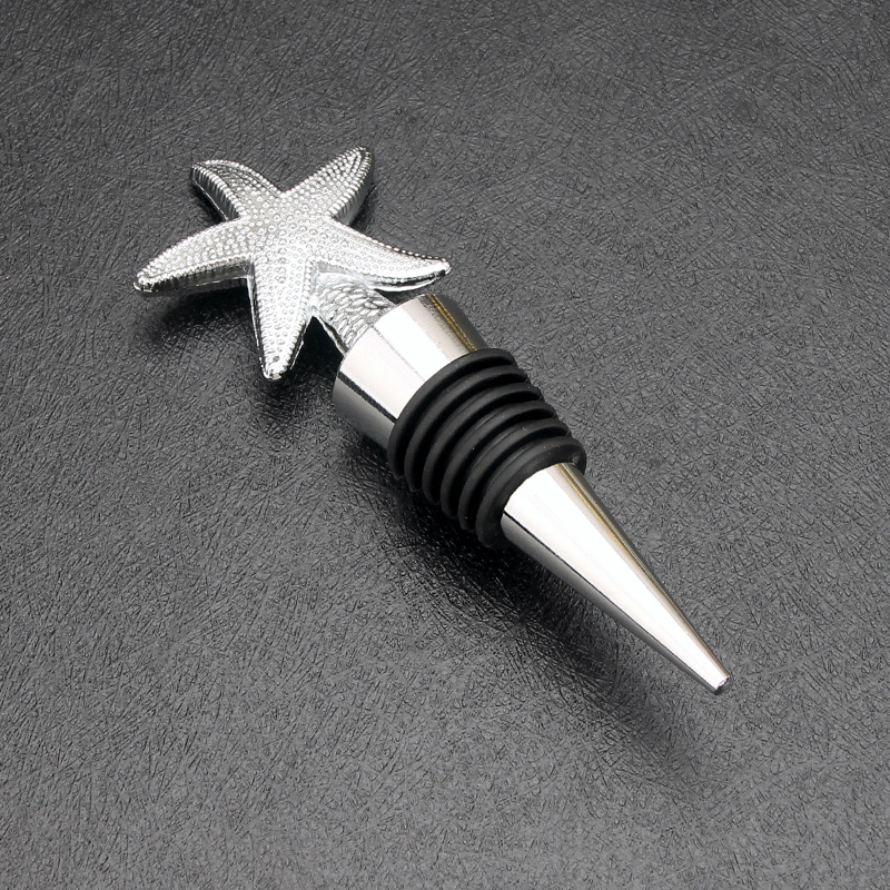 Tapón de botella de vino tinto tapa de aleación love regalo de boda estrella de mar en forma de corazón copo de nieve arte de preservación hermético juego de vino transfronterizo