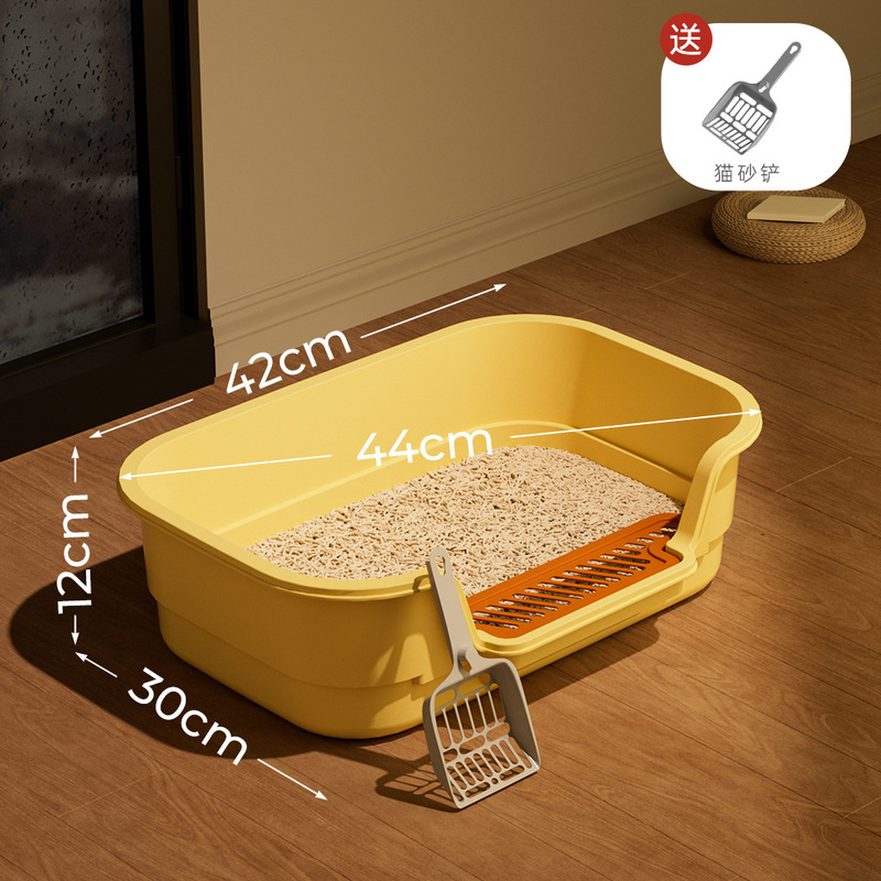 ペット猫トイレ特大猫トイレ半密閉オープン通気性無臭飛沫防止ペット用品|undefined
