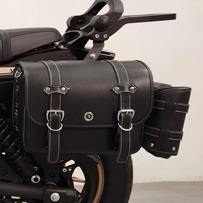Motorcycle bumper modification bumper folding backrest tailstock - black-new-quick-release-leather-trim-bag-1-pair-of-left-and-right-mounting-brackets-black