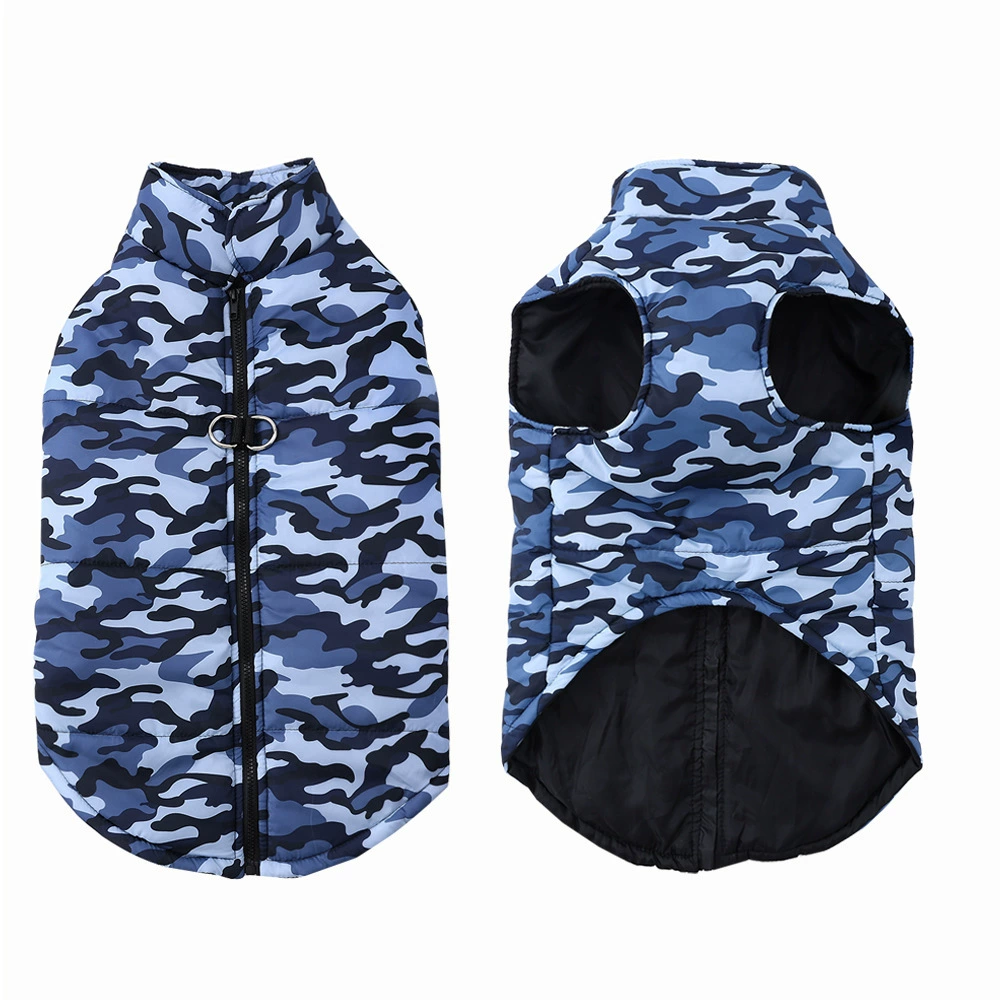 Домашние собаки зимняя хлопчатобумажная одежда с камуфляжным принтом большая собачья одежда золотистый волосатый лыжный костюм на открытом воздухе буксирная фабрика