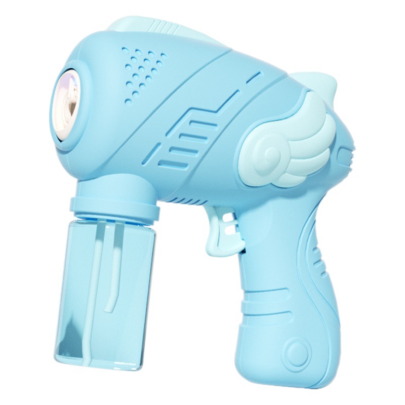 Internet celebridad agujero único Ángel máquina de burbujas automática Gatlin no fugas pistola de burbujas de juguete eléctrico para niños puesto de mercancías