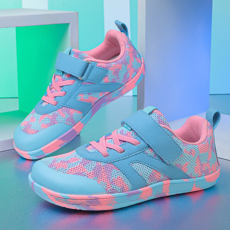 Cross-border New Children's Wide Shoes Wide Head Barefoot Shoes Non-slip Breathable Outdoor Casual sneaker Running Hiking Shoes