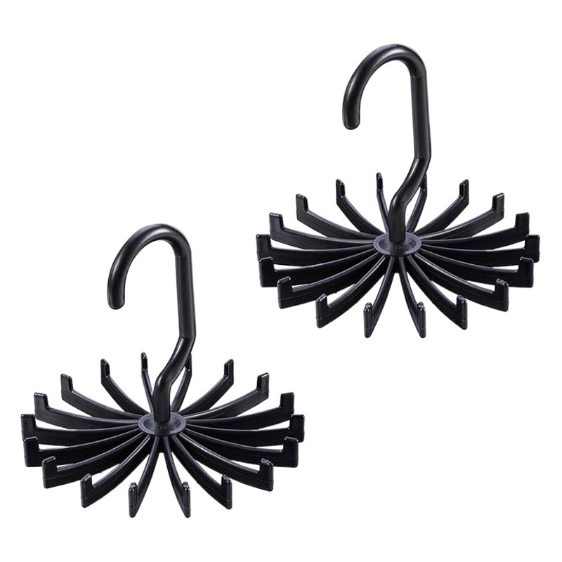 Cross-border Amazon creative multifunctional plastic tie rack 360-degree rotatable 18-claw rack scarf towel rack