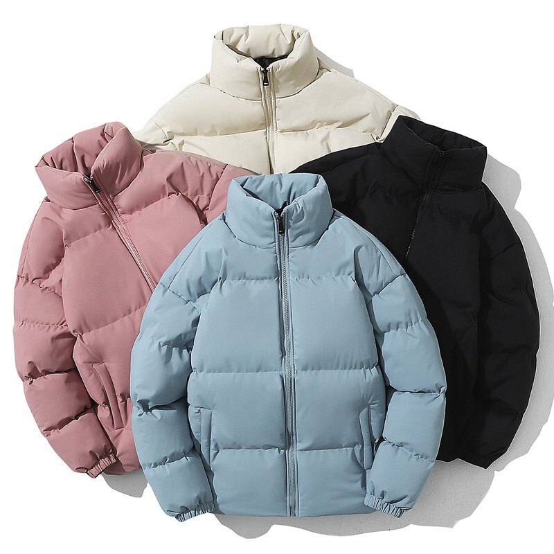 Cross-Border Export Cotton Outwear Men's Stand-Up Collar Thickeneded Outwear 2024 Winter Trendy Brand Loose Cotton Jacket Cold-Proof and Warm Bread Outwear Cross-Border Export Cotton Outwear Men's Stand-Up Collar Thickeneded Outwear 2024 Winter Trendy Brand Loose Cotton Jacket Cold-Proof and Warm Bread Outwear