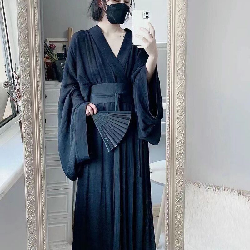 White Hanfu for Women, Chinese Style Straight-Cut Hanfu, Elegant Hanfu, Improved Hanfu from the Wei and Jin Dynasties, Spring and Autumn Style, Wide-Sleeved One-Piece Hanfu, Others White Hanfu for Women, Chinese Style Straight-Cut Hanfu, Elegant Hanfu, Improved Hanfu from the Wei and Jin Dynasties, Spring and Autumn Style, Wide-Sleeved One-Piece Hanfu, Others