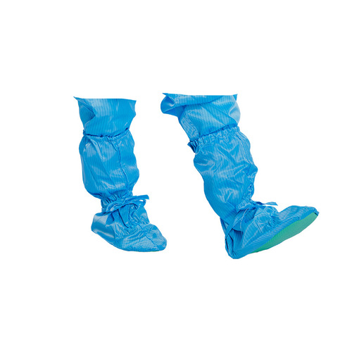 Anti-static soft-soled shoe cover with jumpsuit and tall boots, anti-static dust-free boots for cleanroom use.