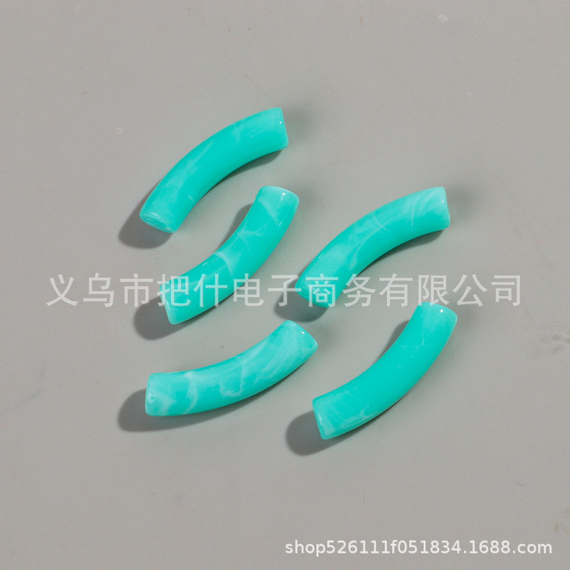 20颗/包弯管亚克力单色混色管珠DIY项链手饰项链发簪饰品配件批发|undefined
