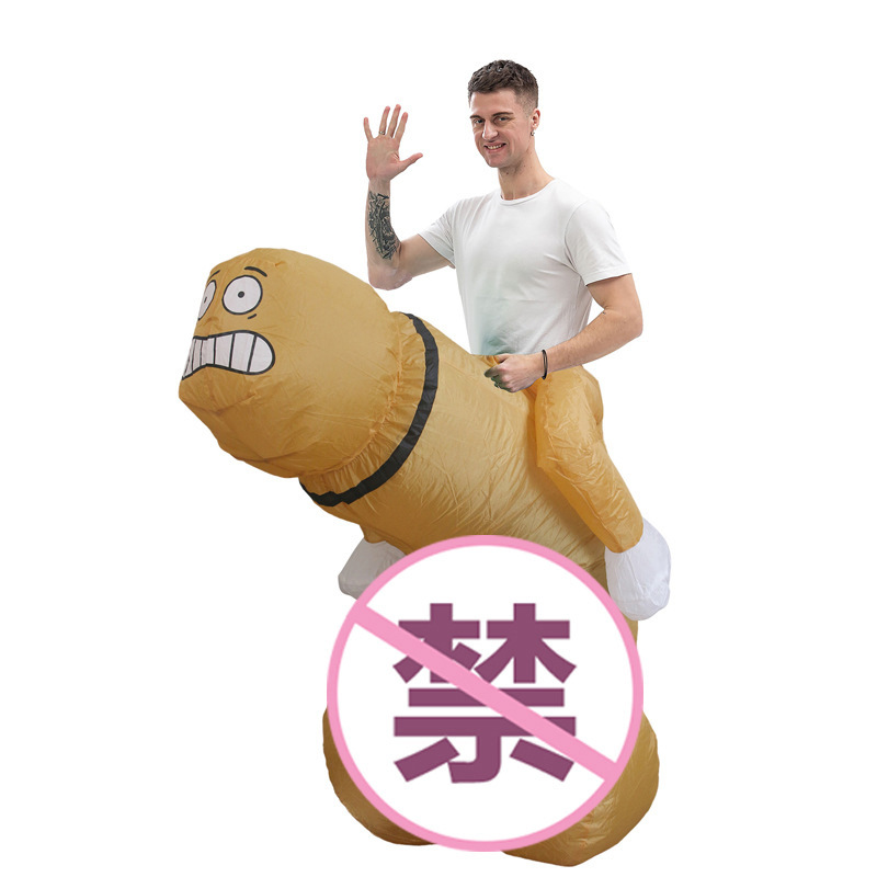 Venta caliente Traje inflable transfronterizo Dinosaurio de Halloween Alien Tyrannosaurus Rex Dress Up Ropa de actuación divertida Decoración de fiesta