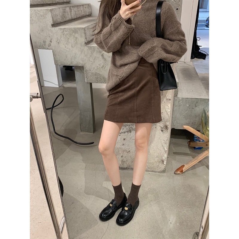 水洗牛皮~厚底乐福鞋女英伦风金币小皮鞋复古褶皱真皮黑色单鞋子|undefined