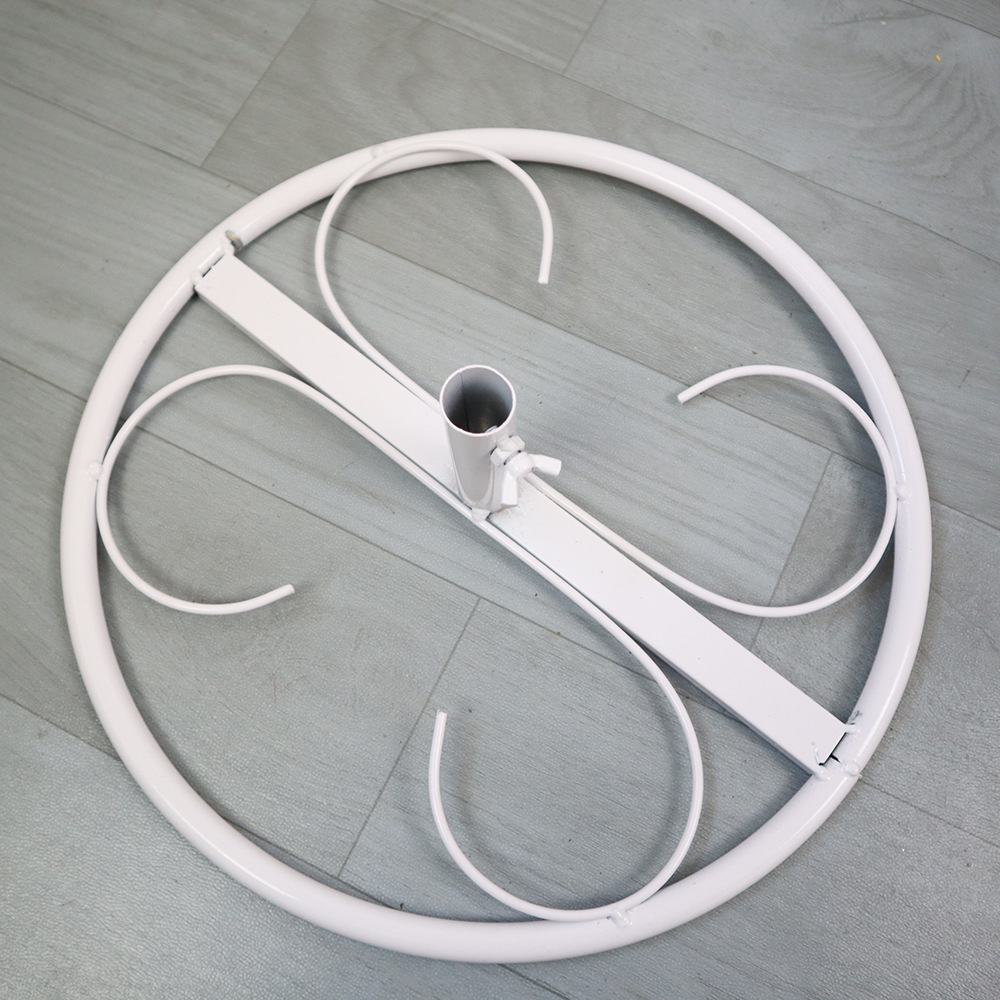 Adjustable single hole white iron base