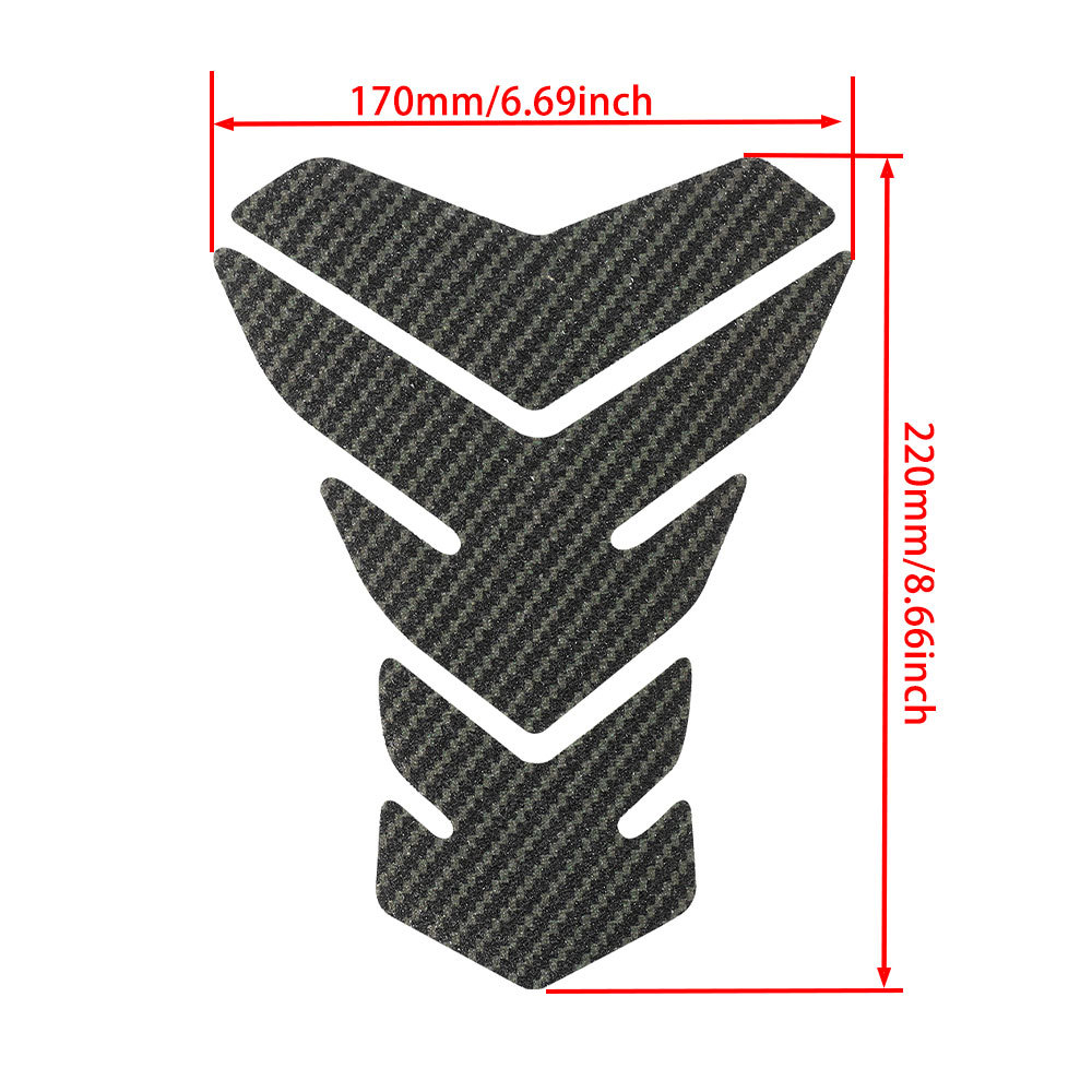 Aplicable Yamaha R1 R6 XJ6 FZ8 XJR130 MT10 Fibra de carbono modificada Pegatina de hueso de pescado Pegatina de tanque de combustible
