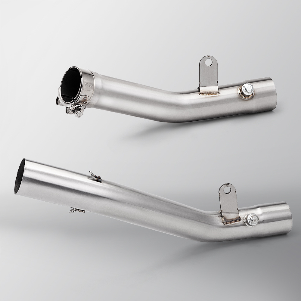 ZX6R stainless steel front section middle section motorcycle locomotive exhaust pipe modification connected to the original tail section non-destructive installation 2024