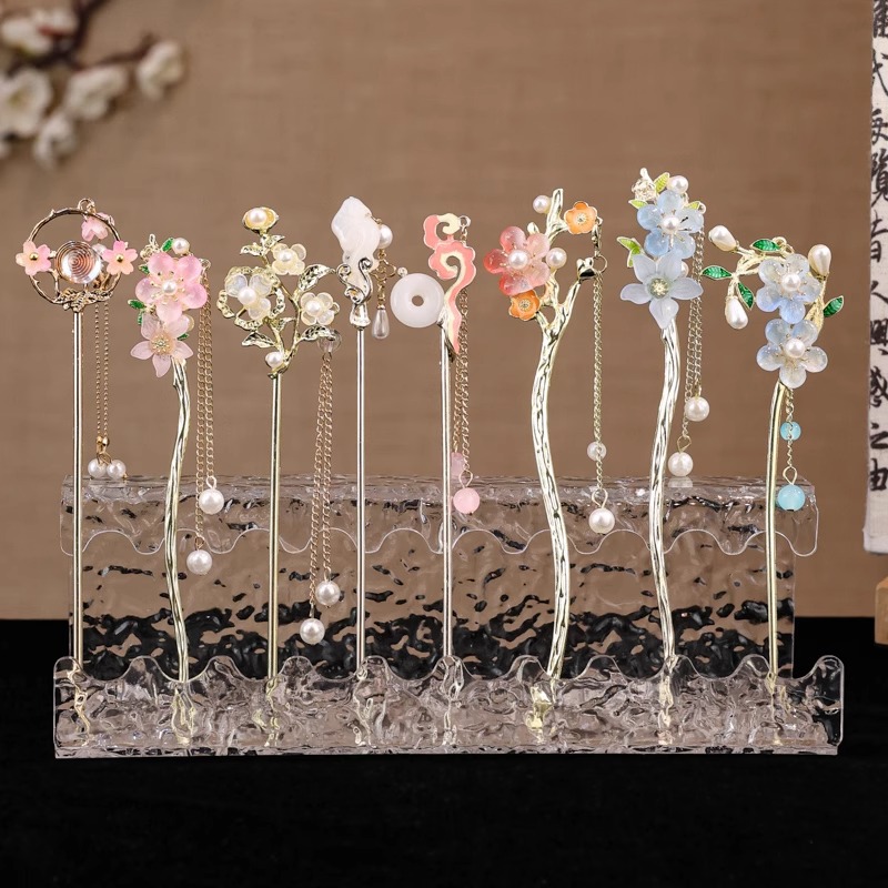 Nueva horquilla china 2025 nuevo estilo estilo antiguo horquilla mujer falda de cara de caballo de alta calidad estilo nacional horquilla de madera paso a paso horquilla tocado