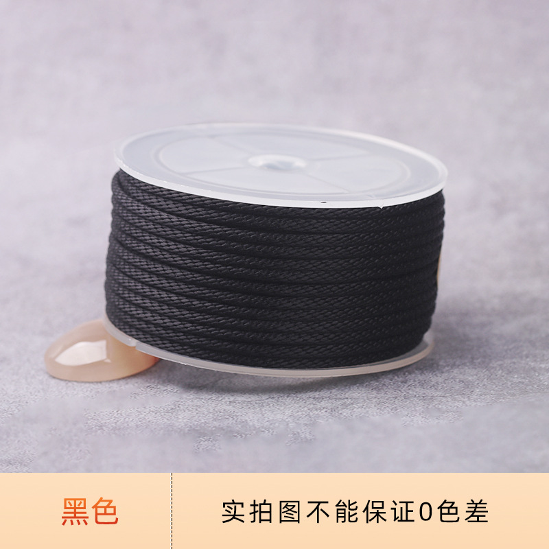 Cordón de maíz de 3mm tejido a mano pulsera collar colgante cordón de joyería grueso oro corda de brazalete resistente al por mayor