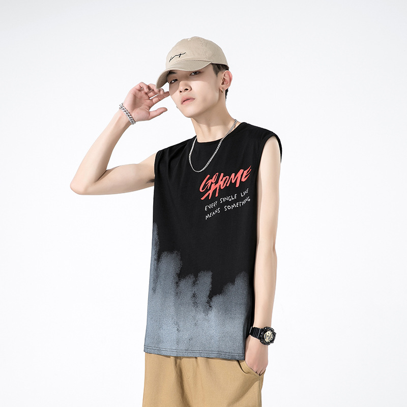 Top con spalle scoperte da uomo, maglietta estiva senza maniche, maglietta girocollo per ragazzi, sportiva e per il tempo libero, marchio alla moda da uomo_voghion.com