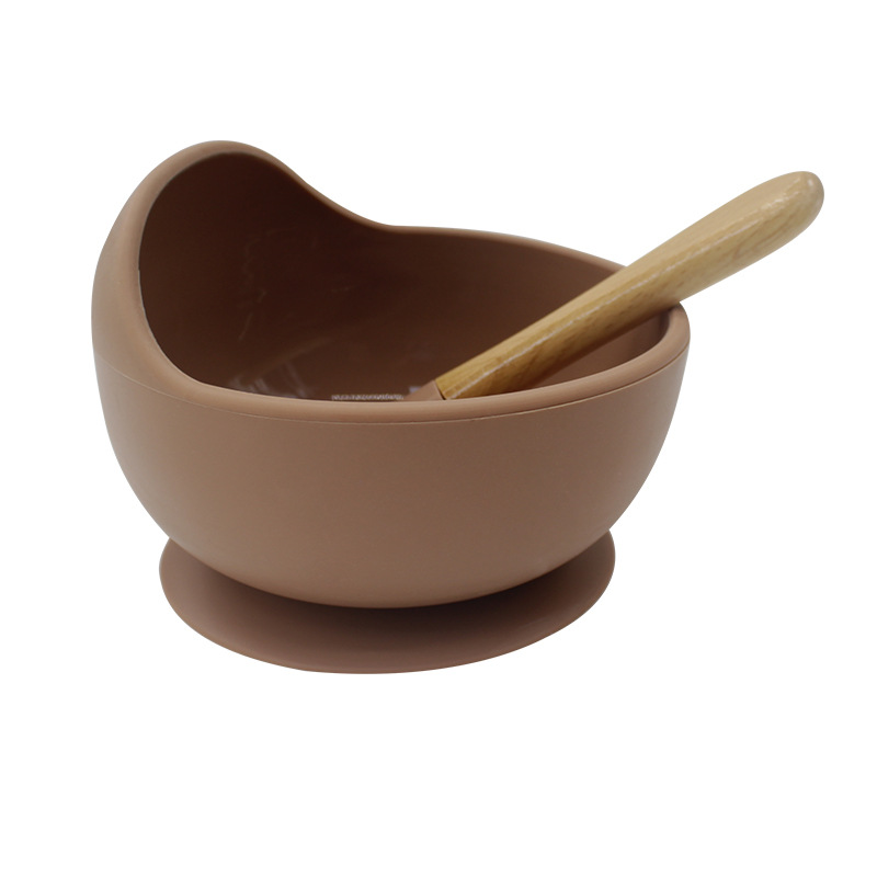 Cuenco de arroz para niños tazón de silicona tazón de Caracol tazón de bebé suplemento alimenticio tazón de alimentación entrenamiento de bebé traje de cuchara de tazón de silicona