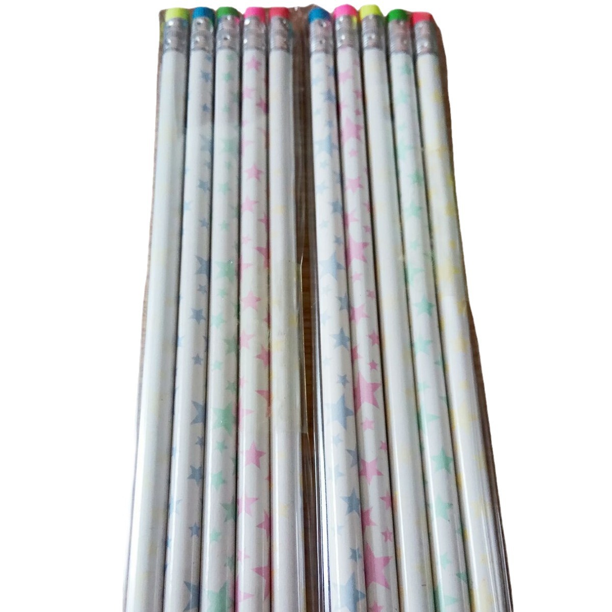 Lápiz de color de estrella HB lápiz de madera de impresión exquisita de cuatro colores estudiante de escuela primaria lápiz de color caramelo de escritura de alta calidad