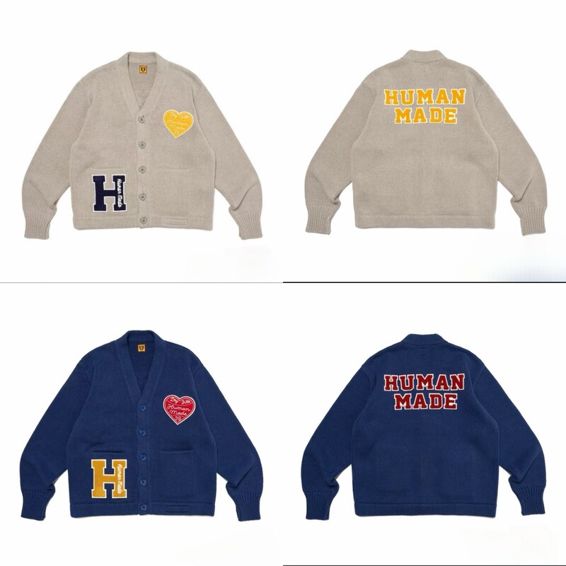 Warm Winter Hm Home Human Japanese Style Autumn and Winter Retro Embroidered Loose Knitwear Knitwear Couple Jacket for Men and Women