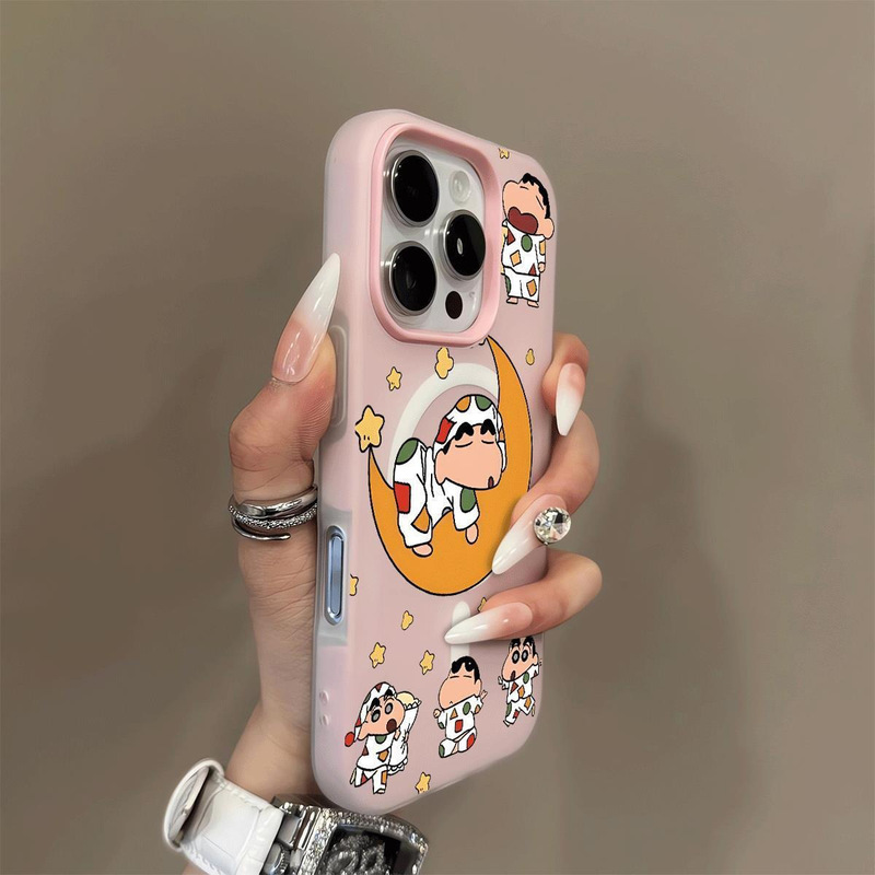 磁気ゼリー 2-in-1 携帯電話ケース クレヨンしんちゃん Apple 17promax 強力な磁気携帯電話ケース ファッショントレンド|undefined