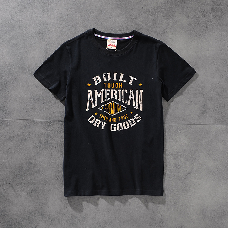 Modern banner spring/summer new American-style hair-grinding men's round-necked short-sleeved T-shirt youth half-sleeve M616 25