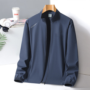 Factory Direct Sales Stand-Up Collar Elastic Single Jacket for Men and Women Hoodless Sun Protection Jacket Couple Summer Anti-Uv Air-Conditioning Shirt