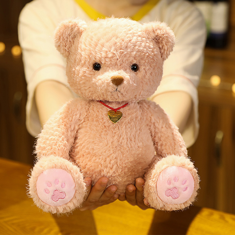 Multicolor Teddy Bear muñeca peluche perla visón peludo sentado muñeca oso marrón muñeca agarrar tela muñeca transfronteriza