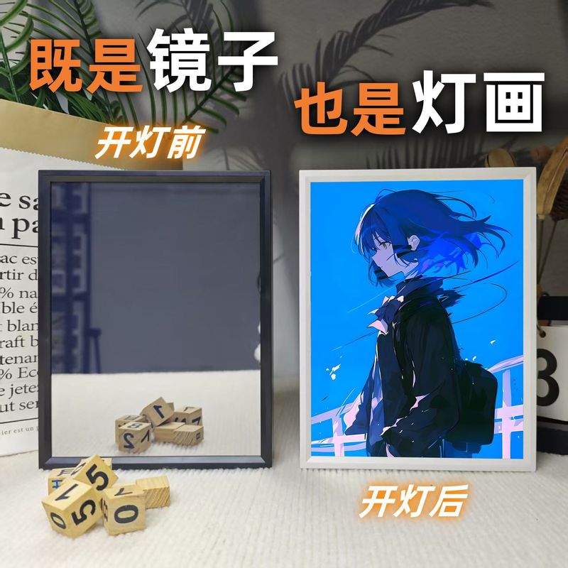 孤独ロック鏡照明画二次元アニメ装飾デスクトップフォトフレームに雰囲気ランプを飾って彼女にプレゼントする|undefined
