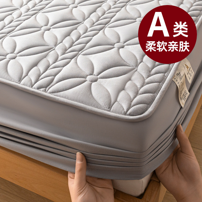 Sombrilla de cama impermeable con aislamiento de orina engrosada de una sola pieza, funda protectora de colchón Simmons, funda de cama todo incluido 2024 nuevas estaciones universales