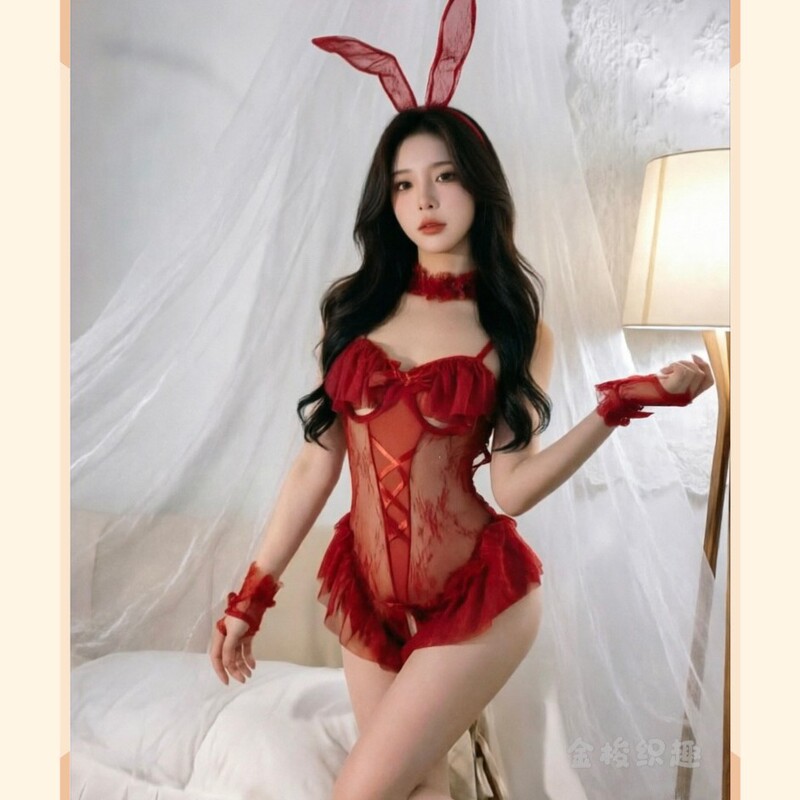 Sexy Lingerie with Underwire, Push-Up, Open Crotch, No-Take-Off Playful Bunny Girl Adult Erotic Sexy Uniform Set 248