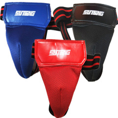 Sagitar imitation leather Sanda boxing Taekwondo crotch protector PU leather protective gear boxing fighting protective equipment