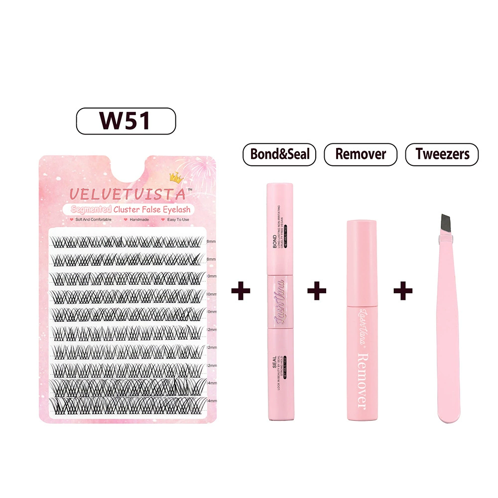 Eyelash Kit (DIY) 240 Cluster Lashes, Multi-Volume Sets with Tweezers & Glue Options