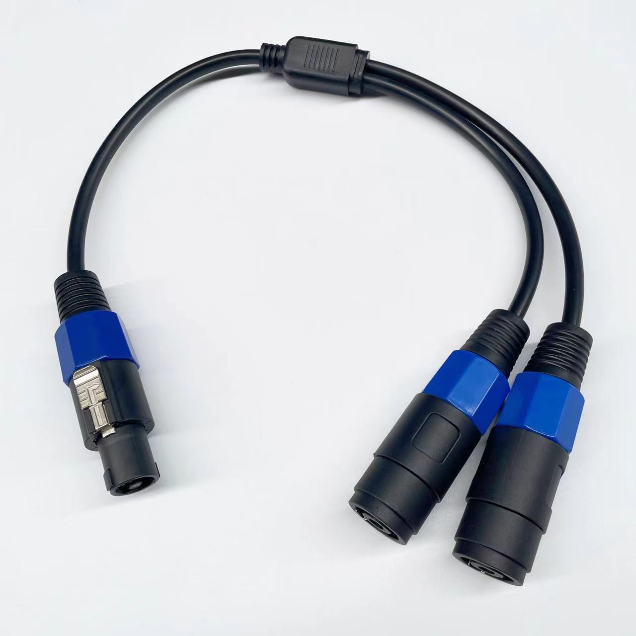 Speakon一转二公母扬声器线音响线欧姆头线1.0mm²纯铜音箱连接线