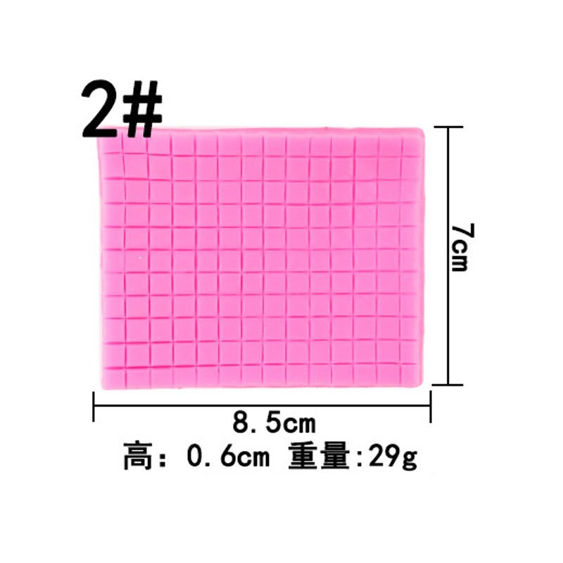 Galleta galleta Plaid tejido encaje pad taza fondant silicona molde pastel rayas lana textura pad