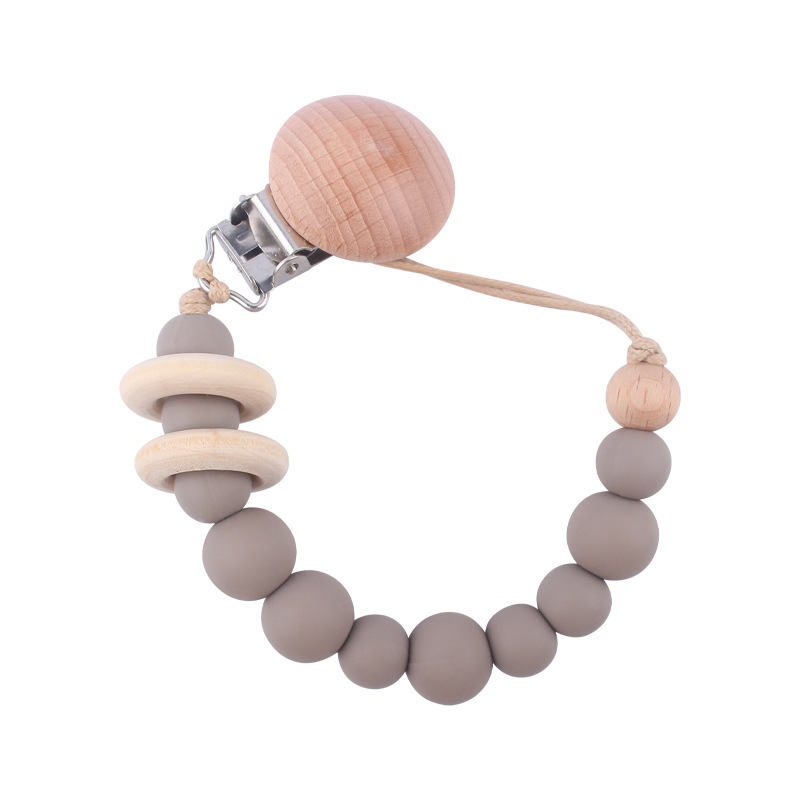 Suministros para bebés Hemu círculo creativo bebé cuentas de silicona mordedura Cadena de chupete molar cadena anti-caída Nuevo
