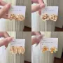 2026布艺玫瑰彩钻耳钉