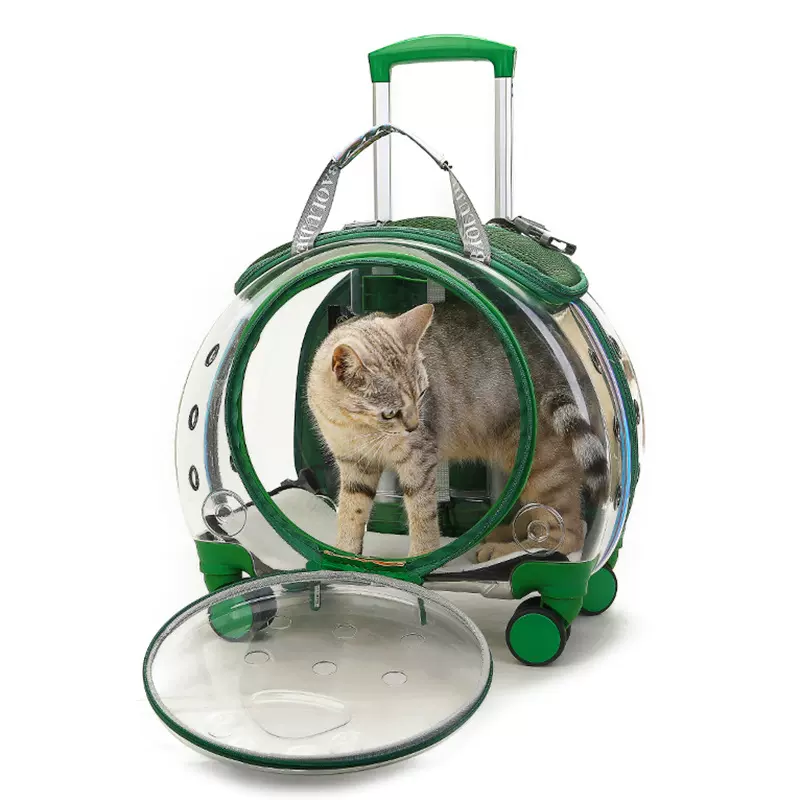宠物拉杆箱全透明太空舱猫包外出包便携多用双肩小型狗狗外出包