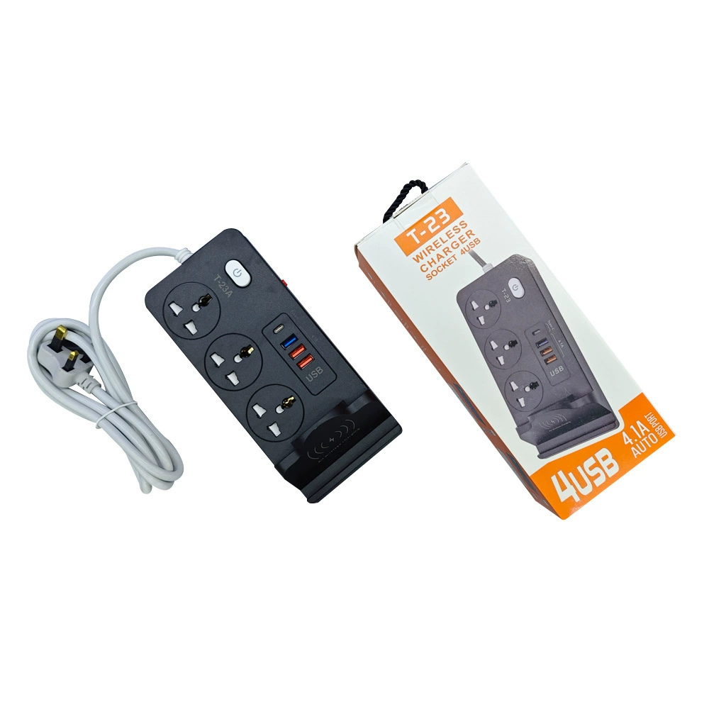 Многофункциональная встраиваемая розетка с USB, монтажная панель с отверстиями для проводки, настенная/офисная панель с беспроводной зарядкой