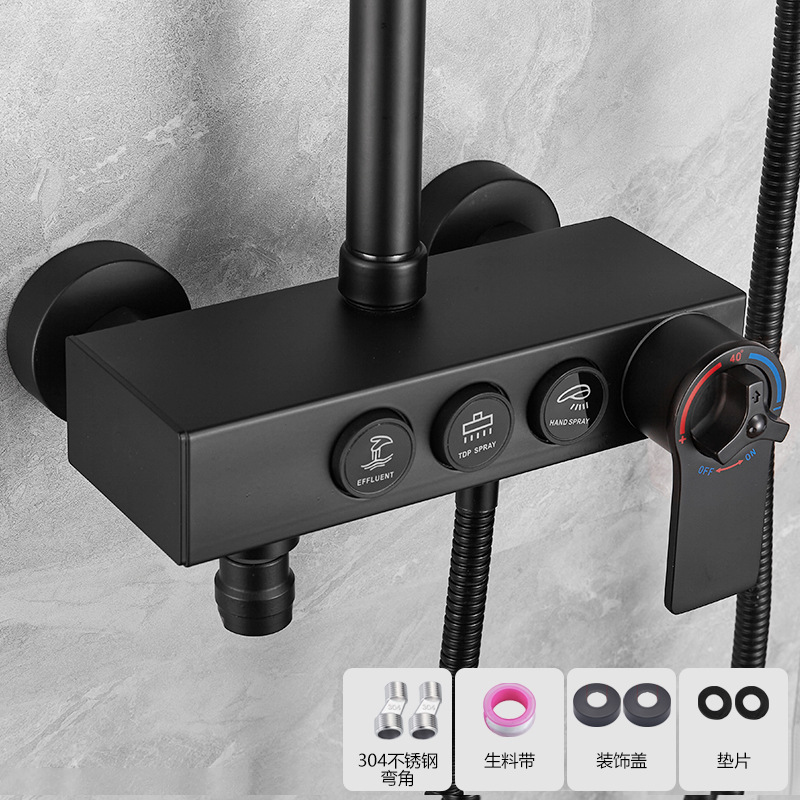 Válvula de mezcla de temperatura constante de acero inoxidable baño interruptor de agua caliente y fría accesorios de ducha grifo universal cuerpo