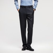 秋冬季新款商务宽松羊加厚保暖西裤休闲中年直筒时尚休闲男士长裤