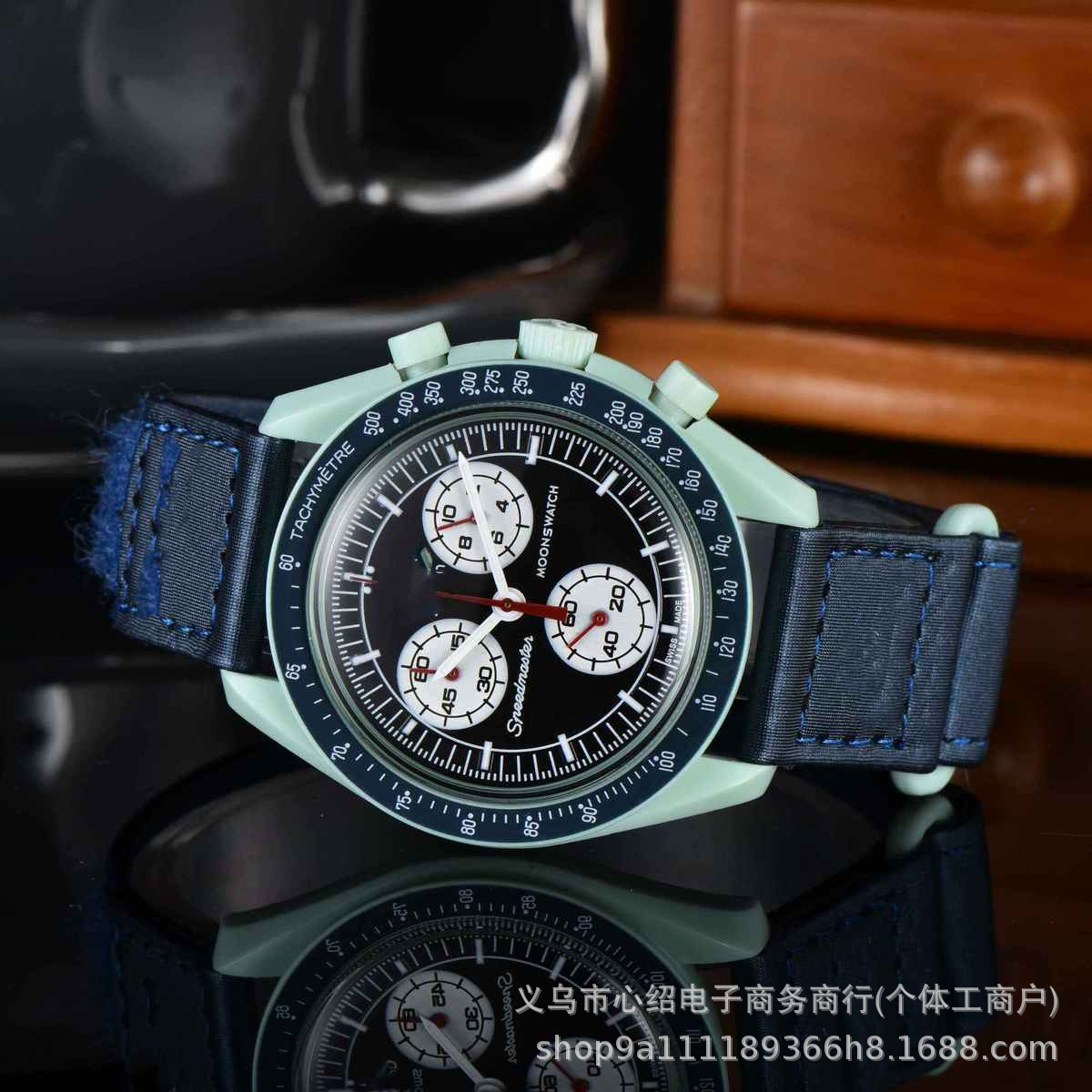 2025 Foreign Trade Hot-Selling Couple Watch Moon Joint Model Space Moon Landing Mission Six-Pin Chronograph Quartz Watch