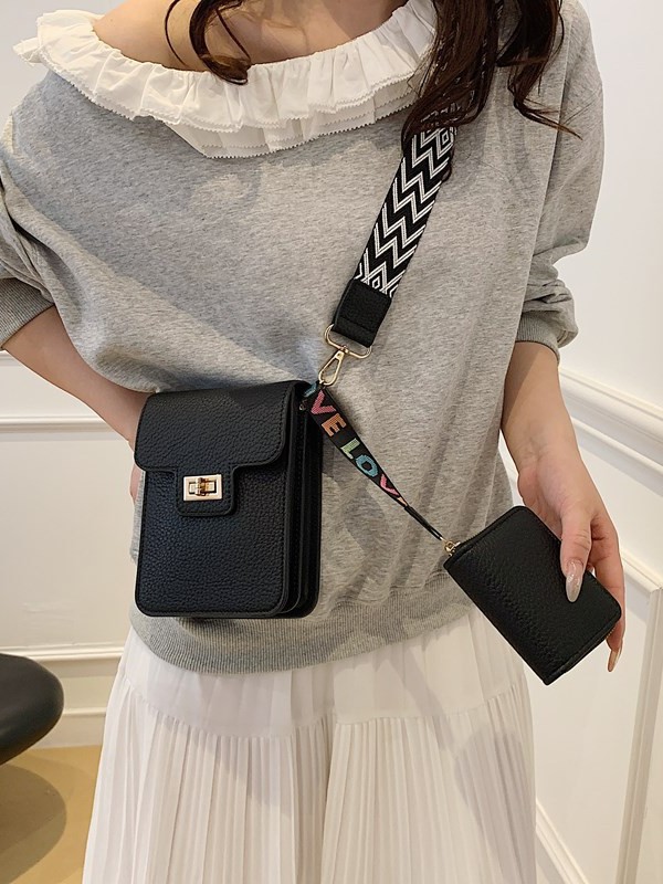 Bolsos para mujer 2025 nuevo bolso vertical para teléfono móvil transfronterizo, monedero colgante, bolso de mensajero con correa de hombro ancha retro de alta gama
