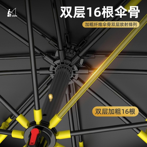 Camper Fishing Umbrella  Universal Double Layer Thickened Sunproof Windproof and Rainproof Fishing Umbrella Fishing Sunshade Umbrella